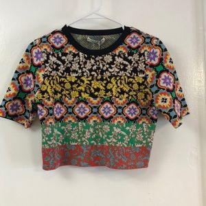 Alice + Olivia patterned crop top